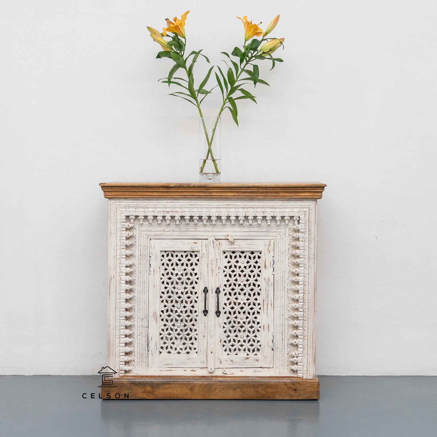 Alina Carved Wooden Chest