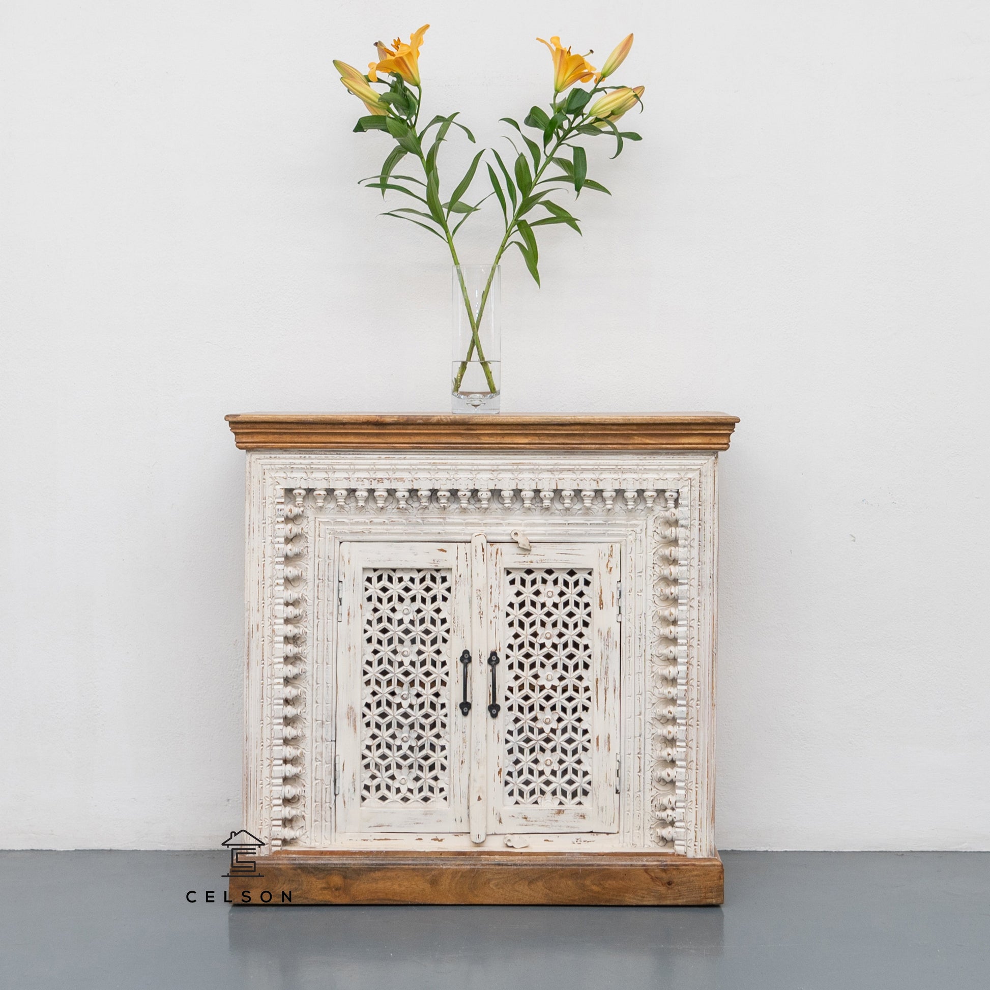 Alina Carved Wooden Chest