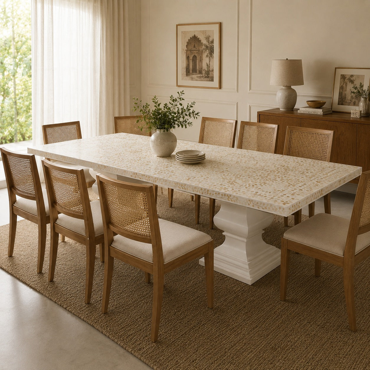 Jean MOP Inlay Dining Table