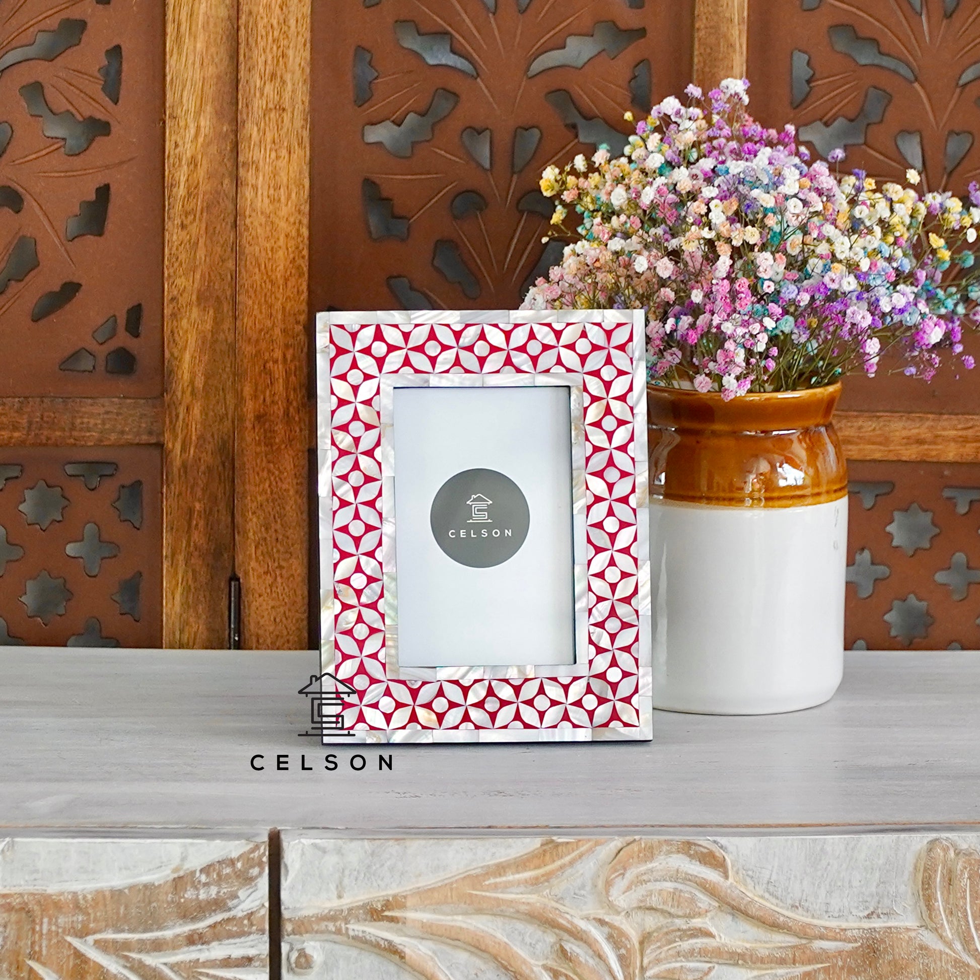 Ivy Mother of Pearl Inlay Photo Frame