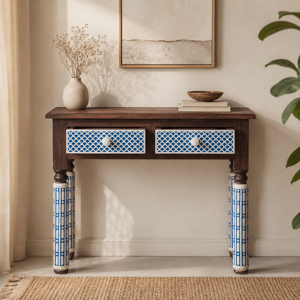 Ariel Bone Inlay Console Table