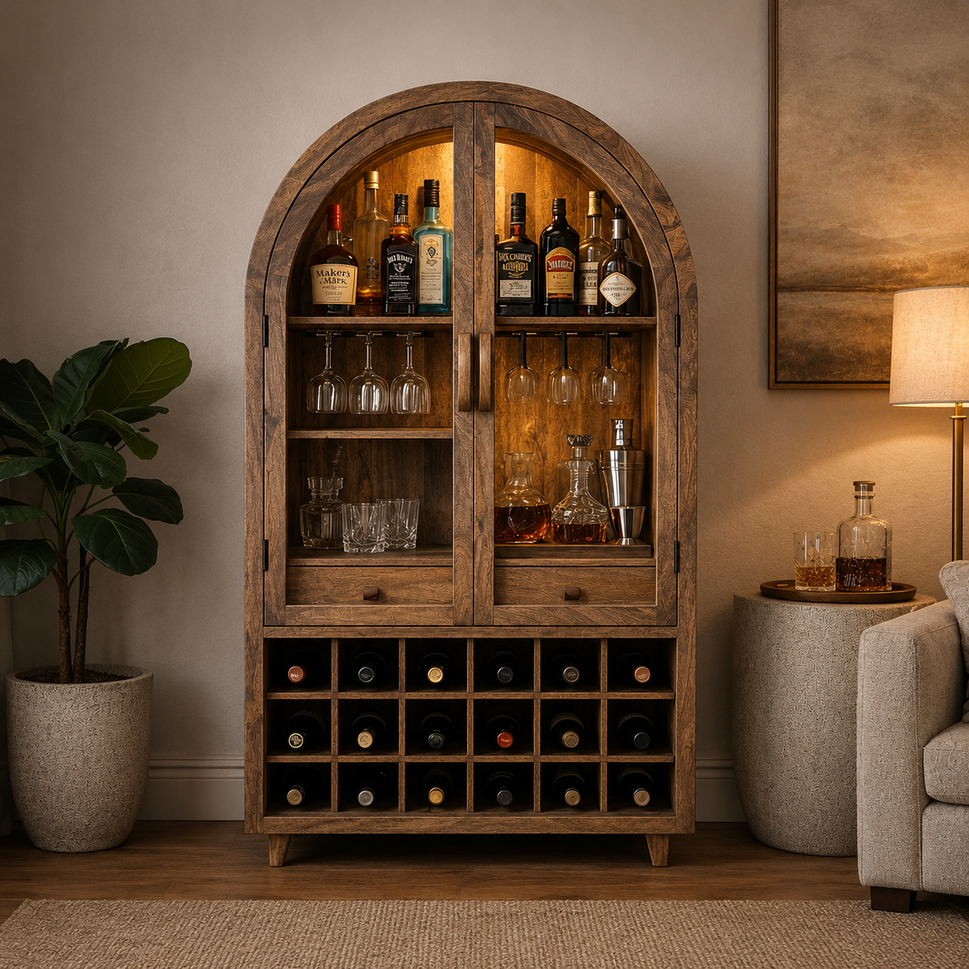 Simon Wooden Bar Cabinet