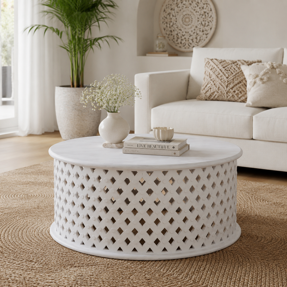 Tara Wooden Carved Coffee Table
