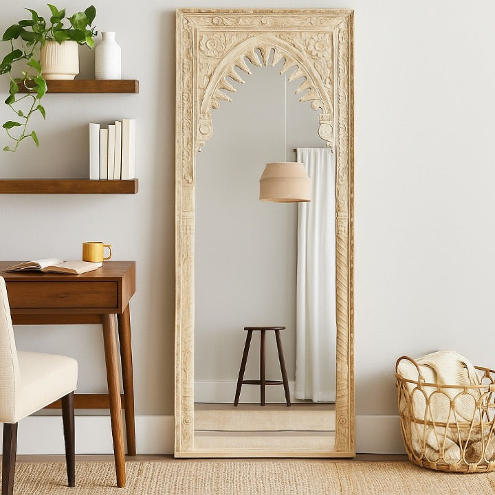 Amber Hand Carved Mirror