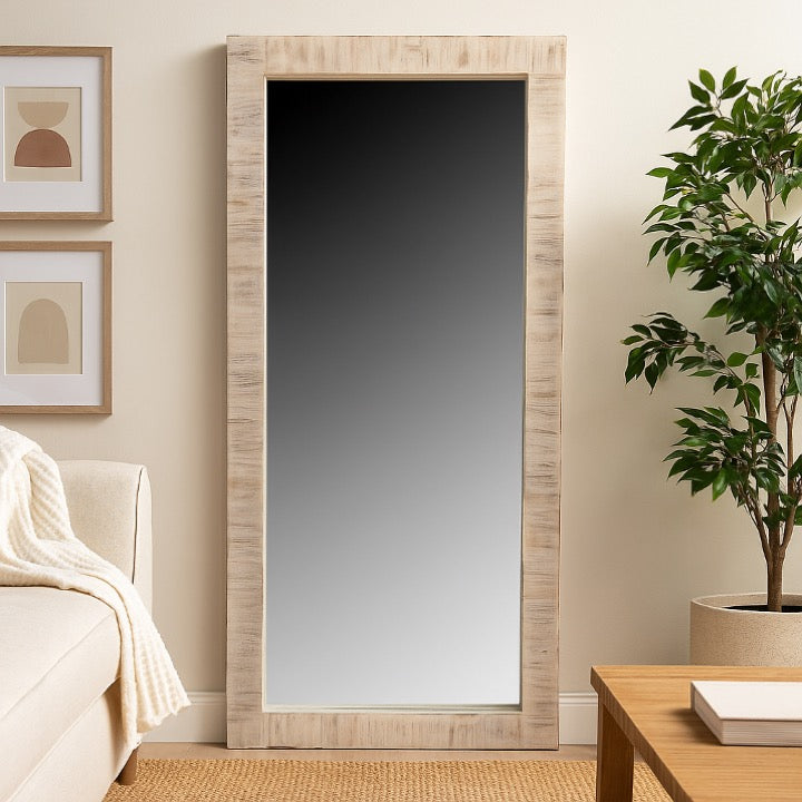 Sierra Hand Carved Wooden Mirror