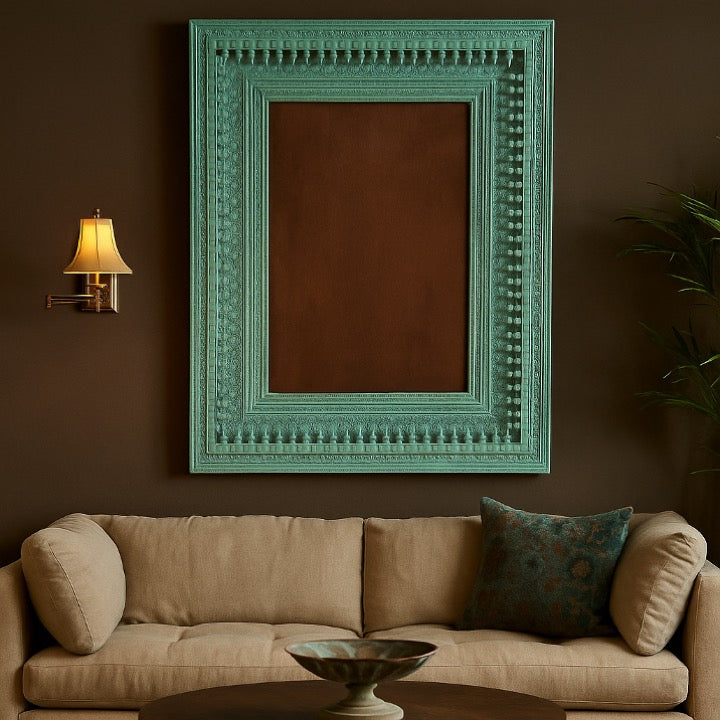 Manver Hand Carved Wooden Mirror