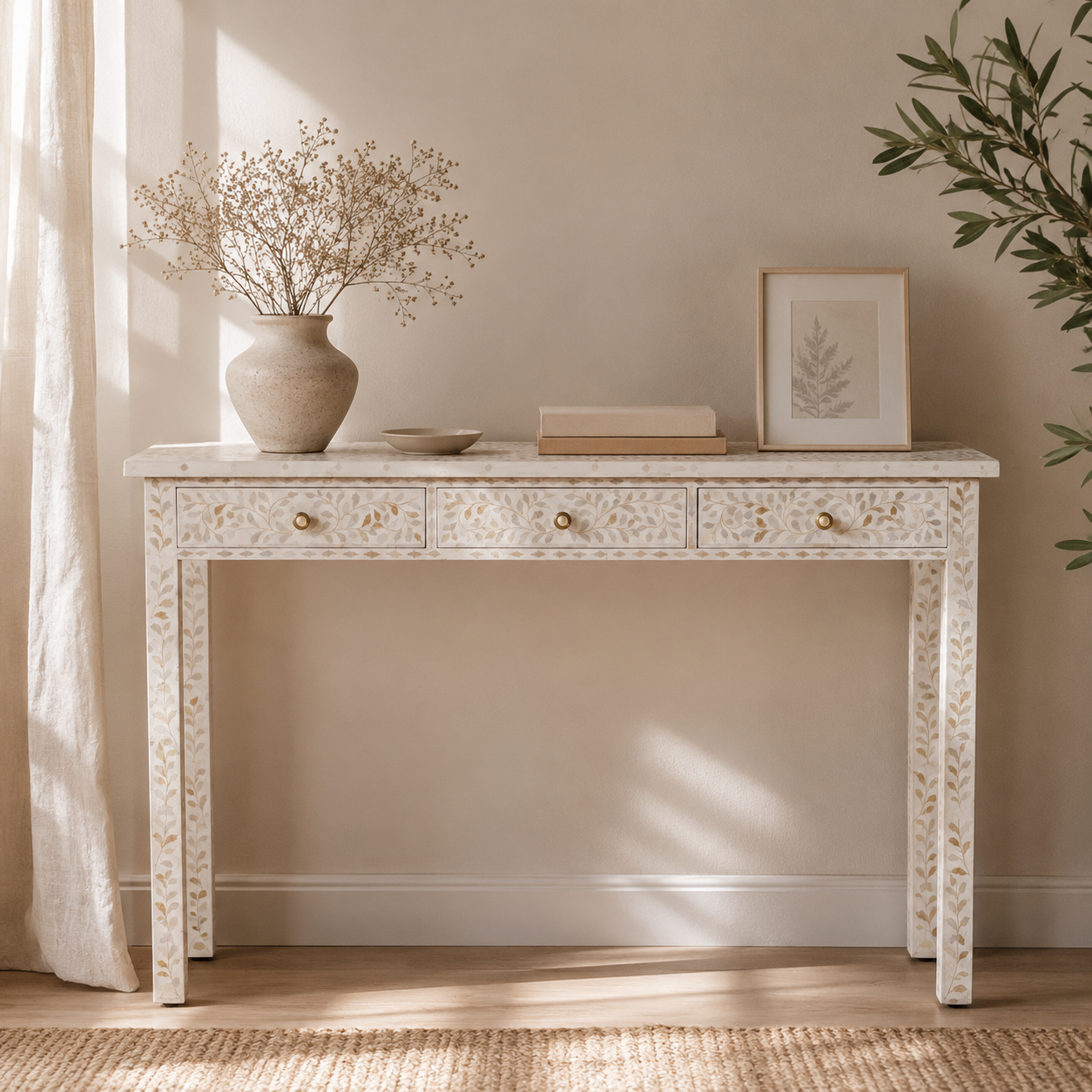 Jordan Mother of Pearl Inlay Console Table