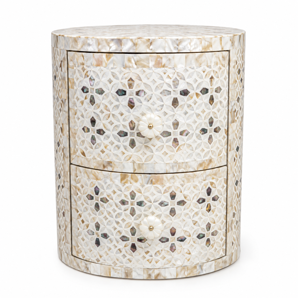 Milo Mother of Pearl Inlay Bedside