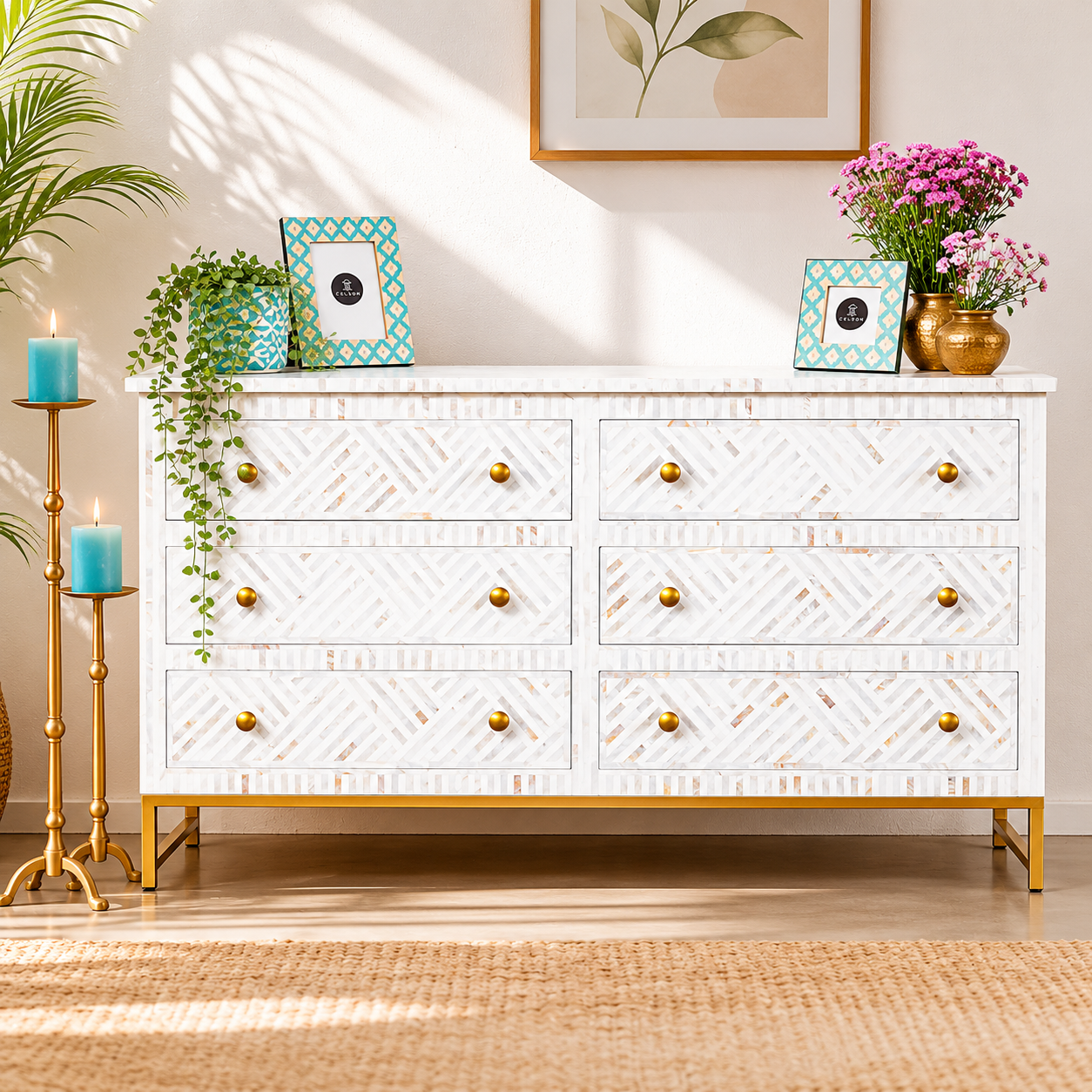 Gabi Mother of Pearl Inlay Dresser