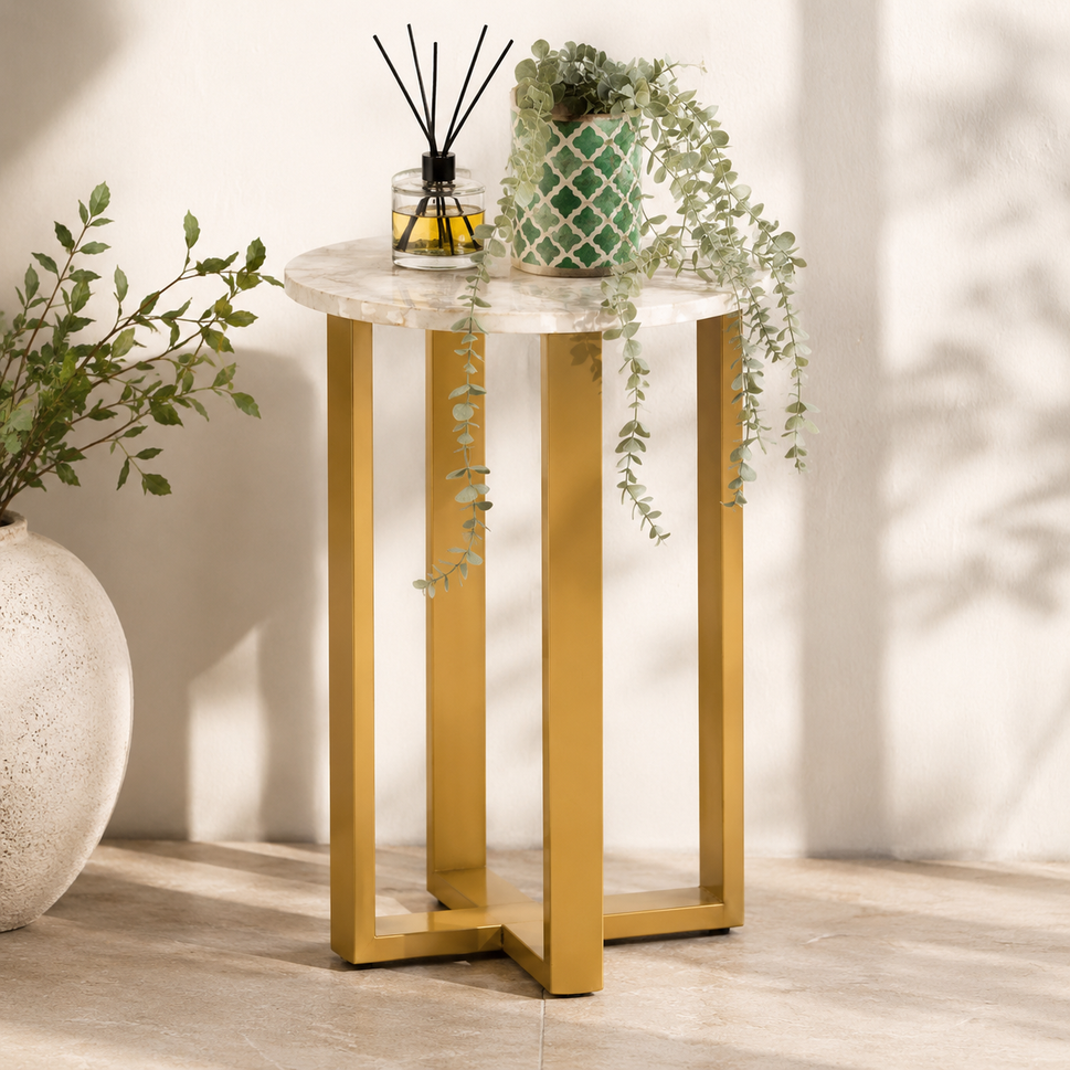 Vanson Mother of Pearl Inlay Stool