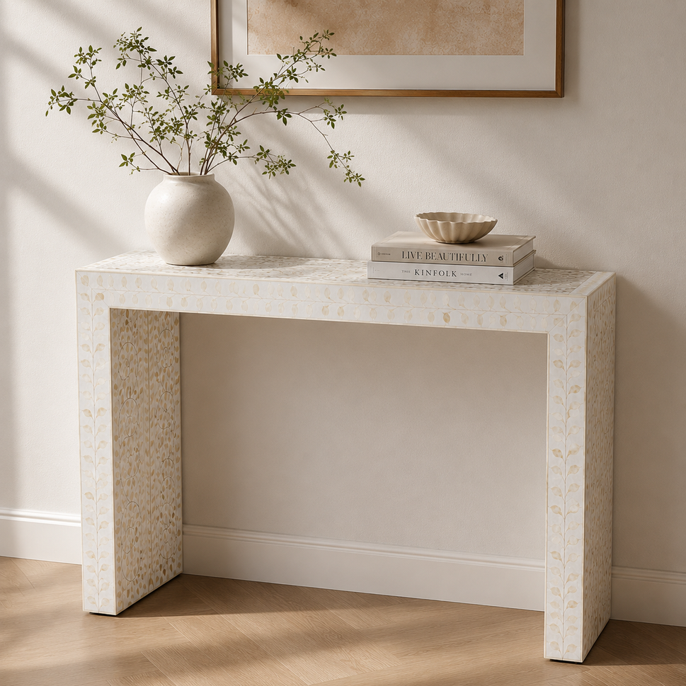 Alba MOP Inlay Console Table