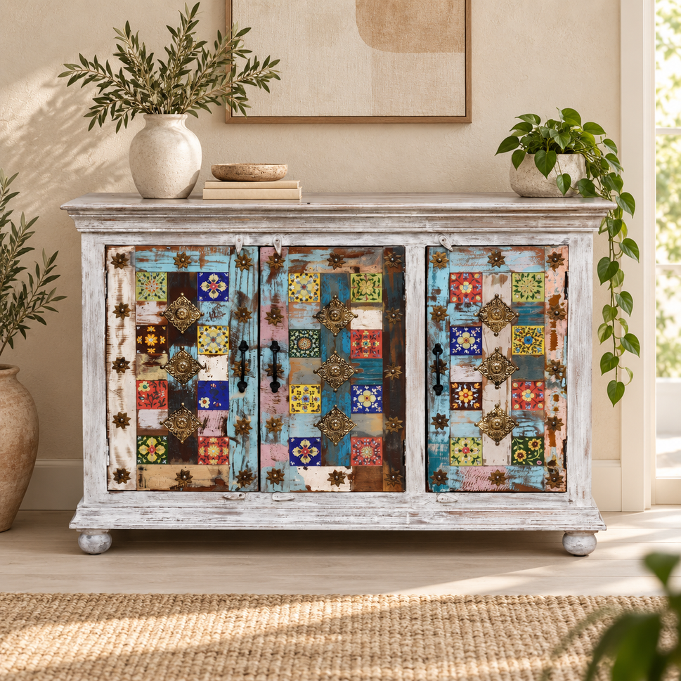 Carol Multi Color Tile SideBoard