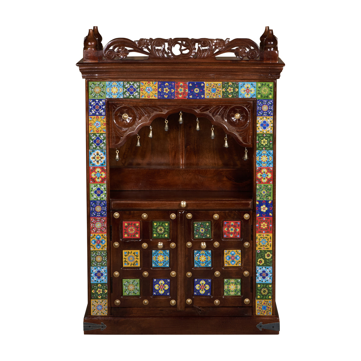 Nandan Hand Carved Wooden Mandir