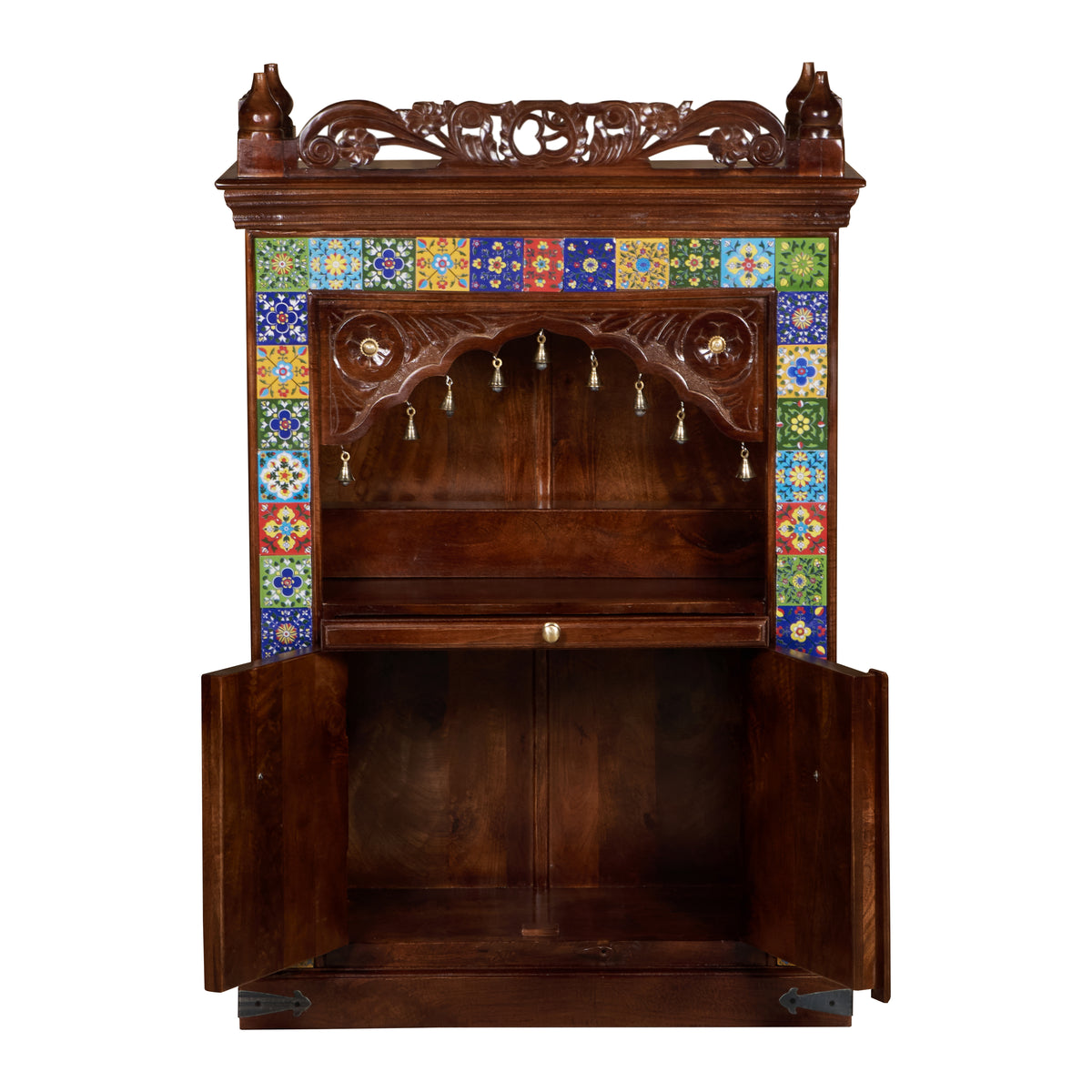 Nandan Hand Carved Wooden Mandir