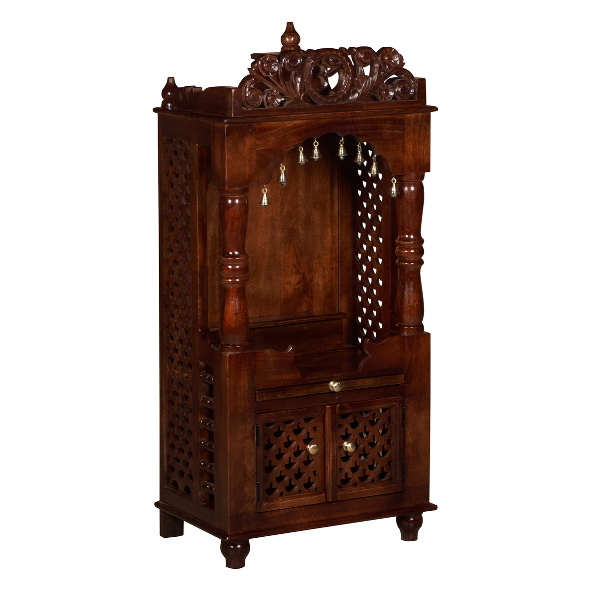 Advita Hand Carved Wooden Mandir