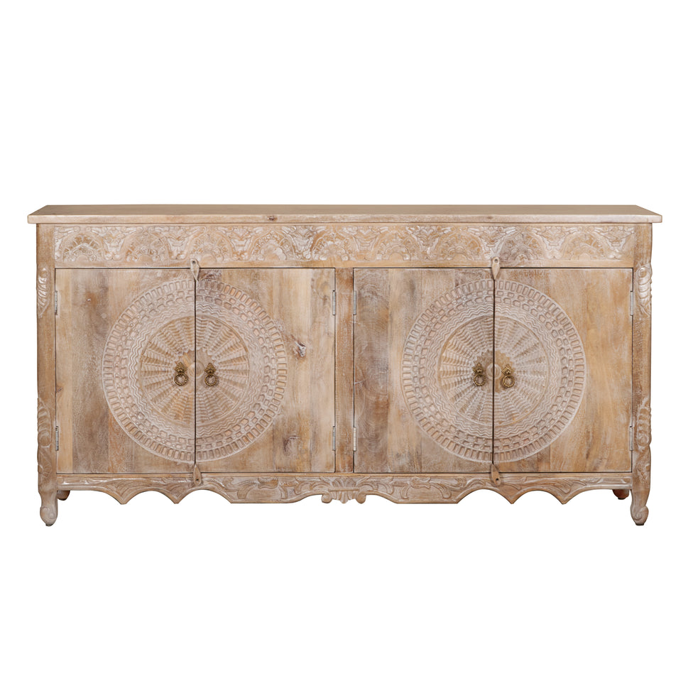 Rose Wooden Carved Chest
