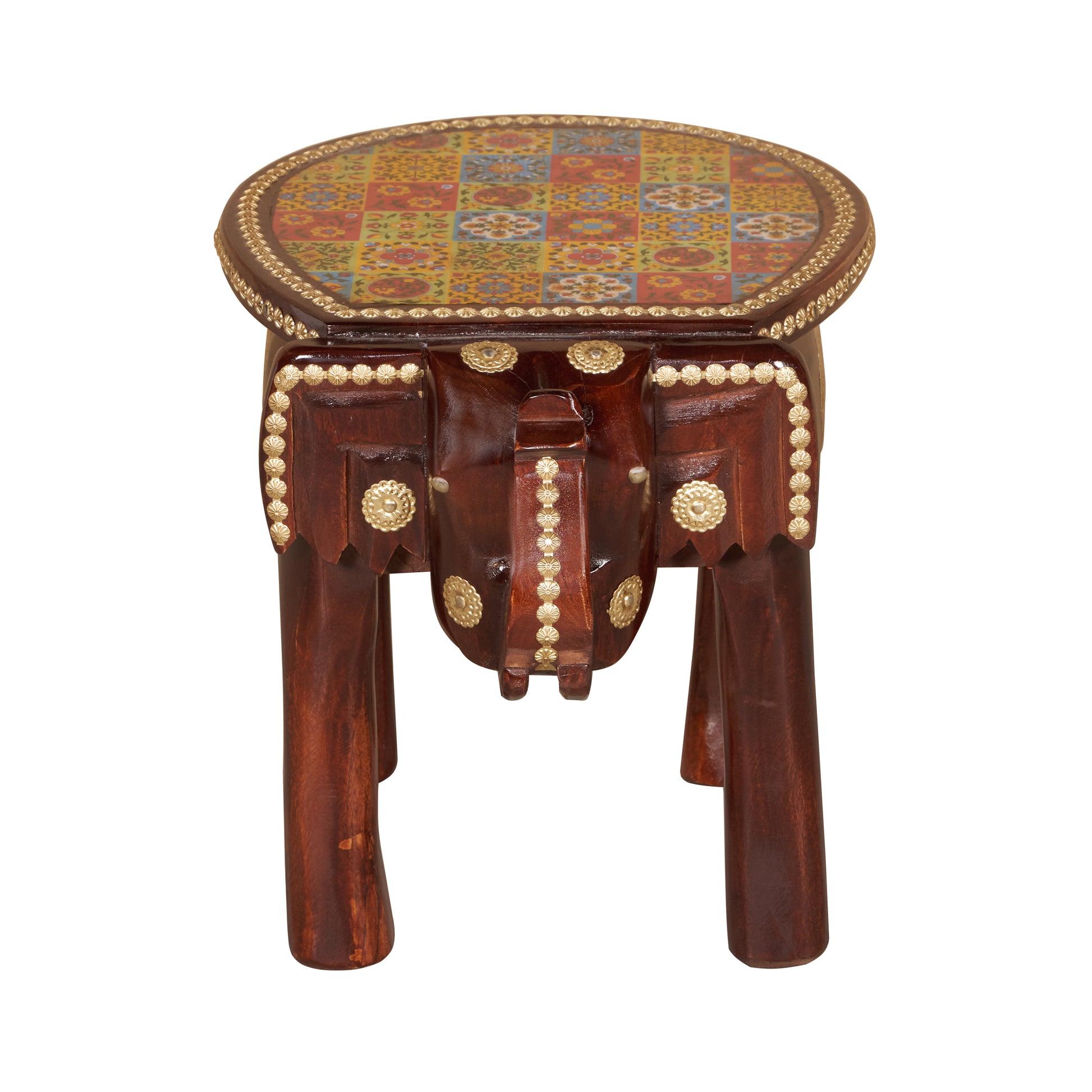 Ella Wooden Hand Carved Stool