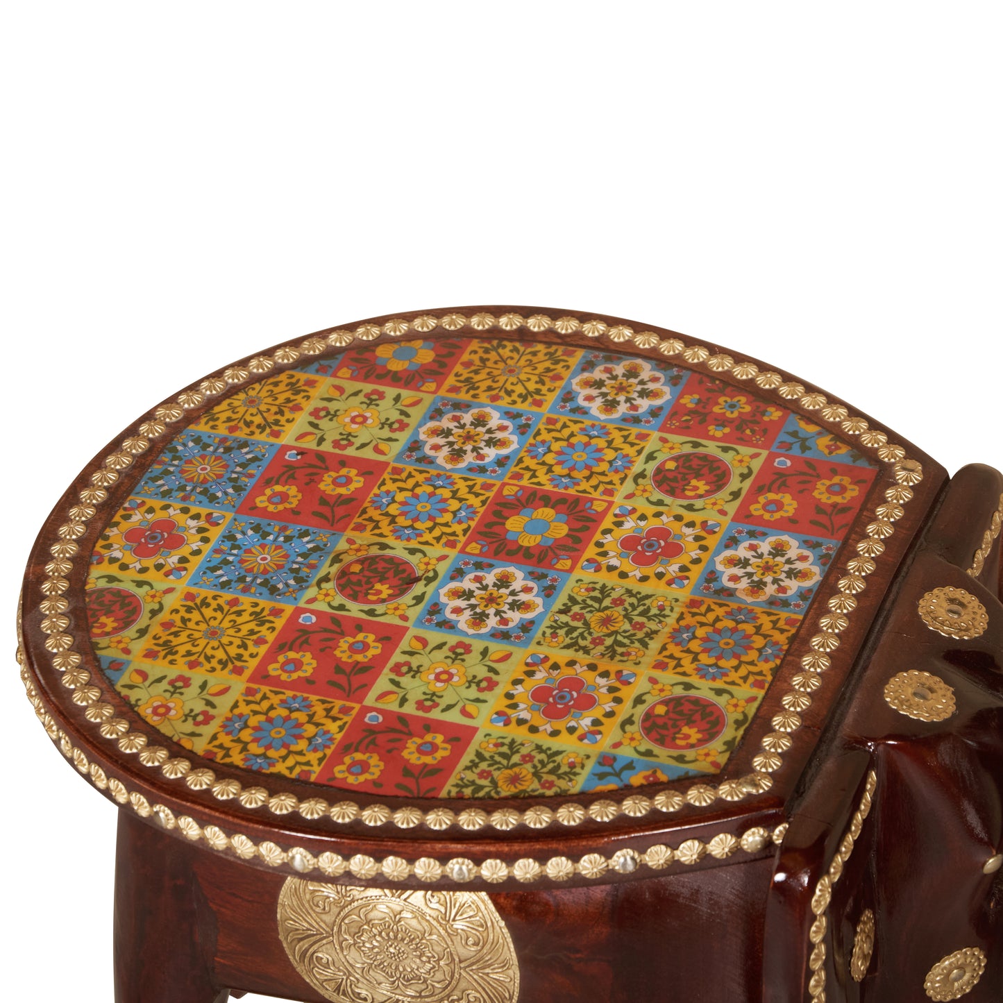 Ella Wooden Hand Carved Stool