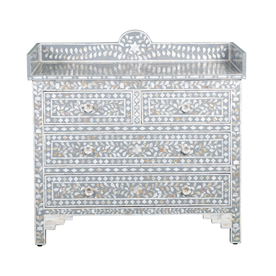 Trevour Bone Inlay Chest Of Drawer