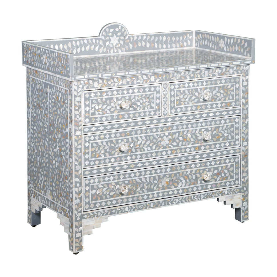 Trevour Bone Inlay Chest Of Drawer