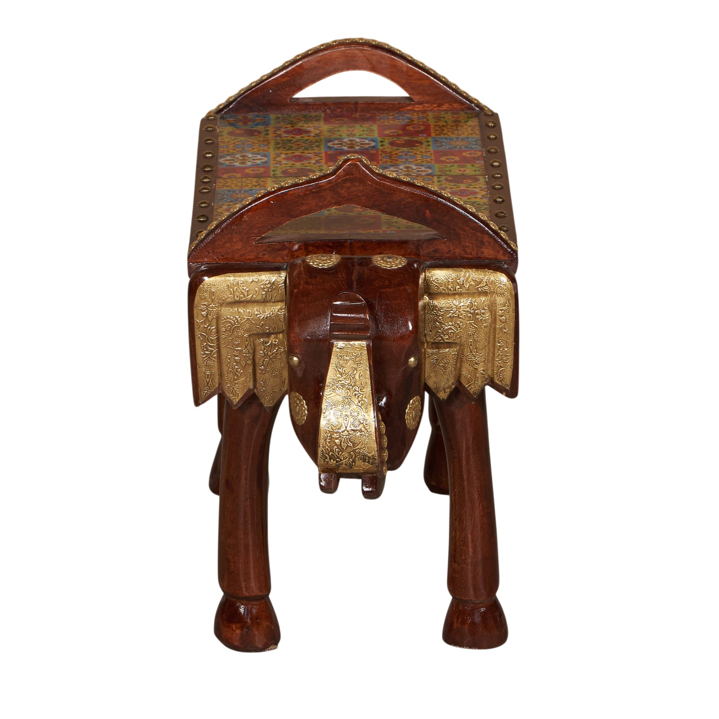 Elliana Wooden Hand Carved Stool