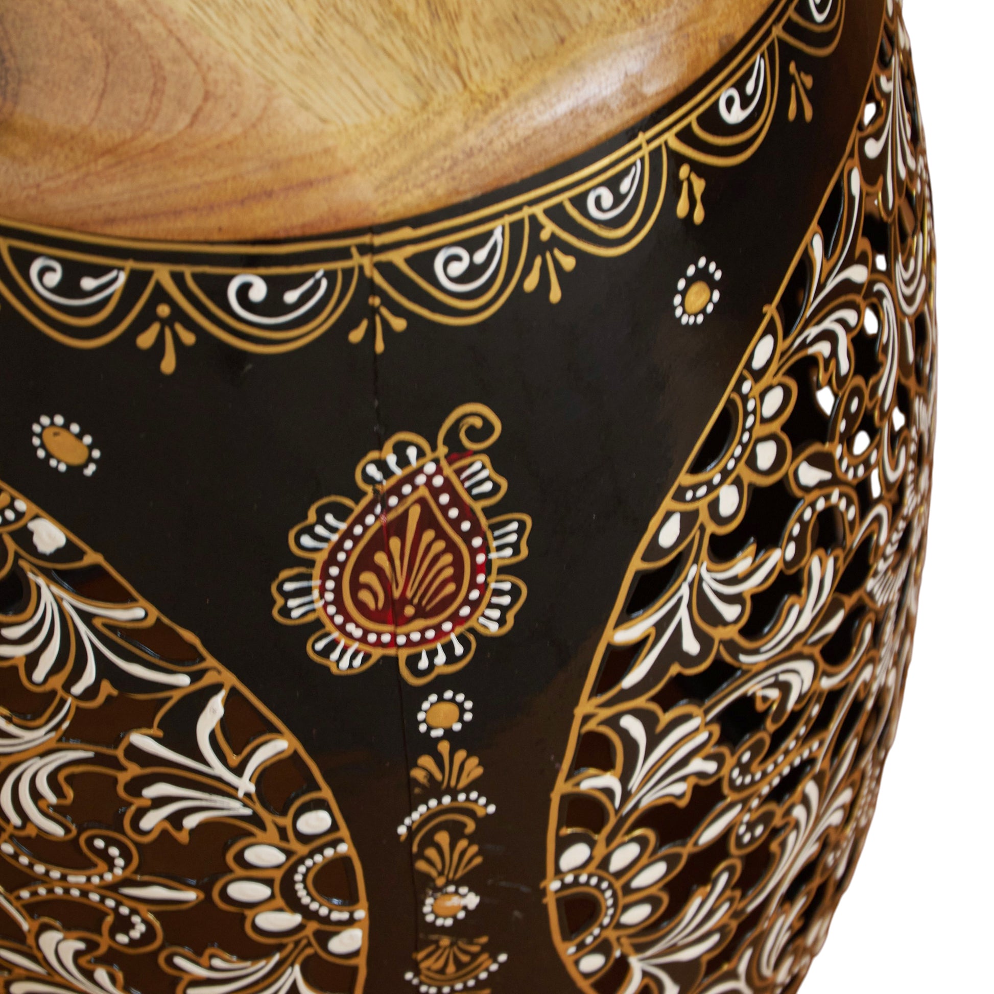 Berna Black Finish Stool