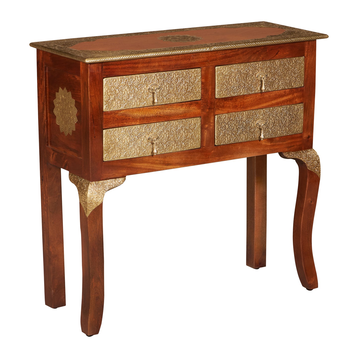 Eppaa Brass Inlaid Console Table