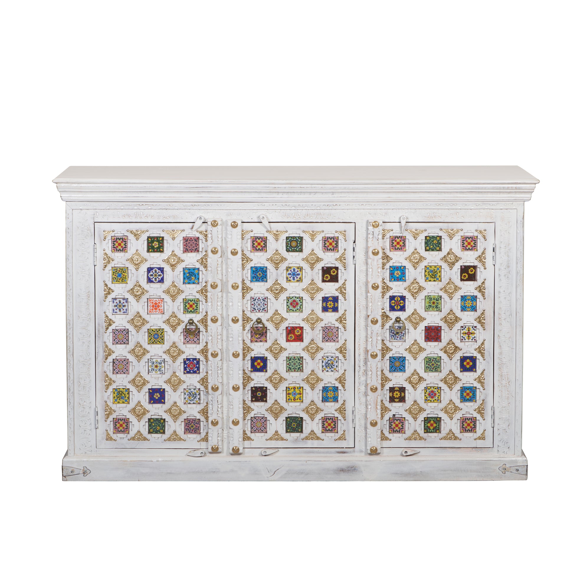 Emma Hand Carved Wooden Sideboard