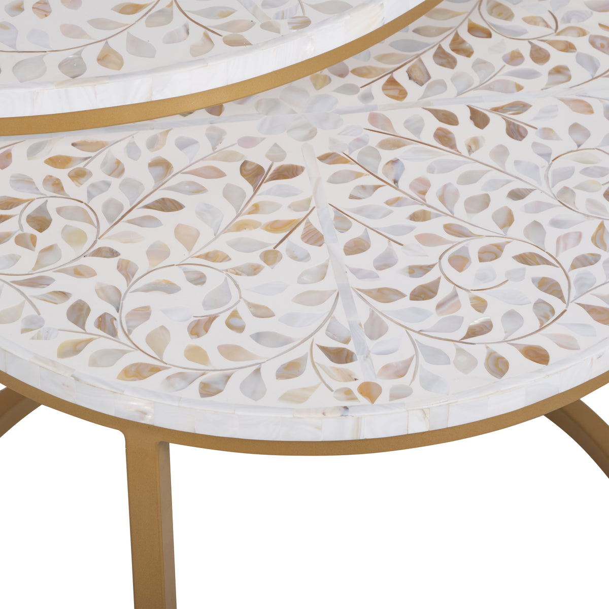 Lark Mother of Pearl Inlay Nesting Coffee Table