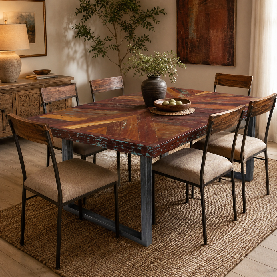Madora Hand Carved Wooden Dining Table