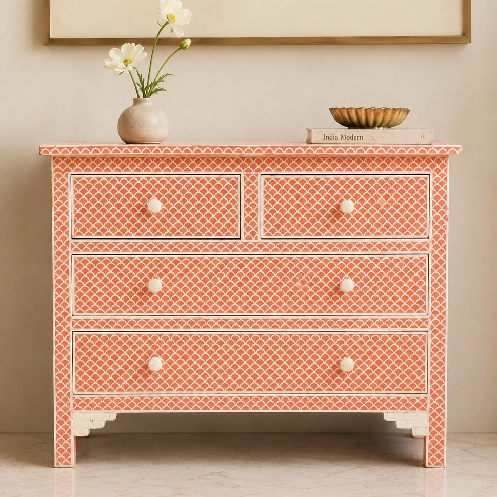 Darcy Bone Inlay Chest of Drawer