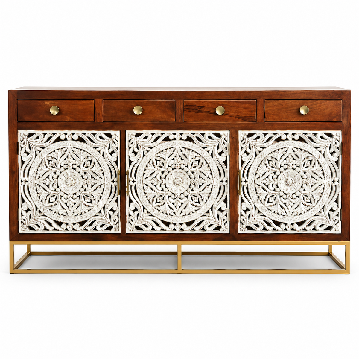 Tim Hand Carved Wooden Sideboard