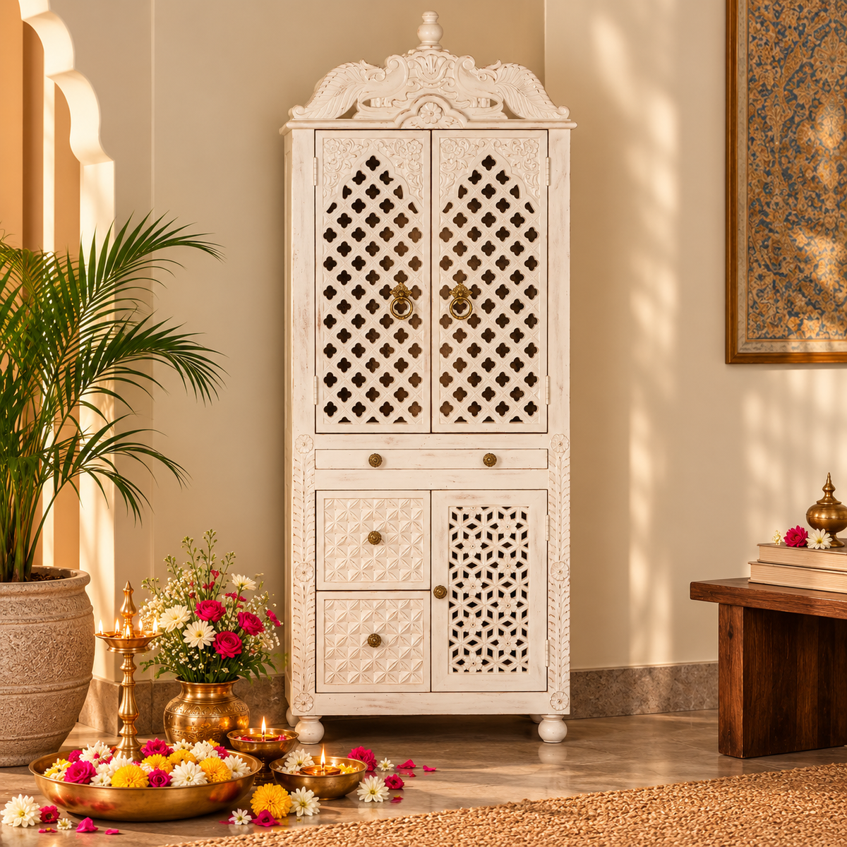 Rukmini Hand carved Indian Mandir