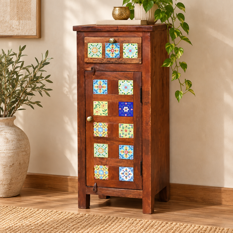 Shum Carved Tile Chest