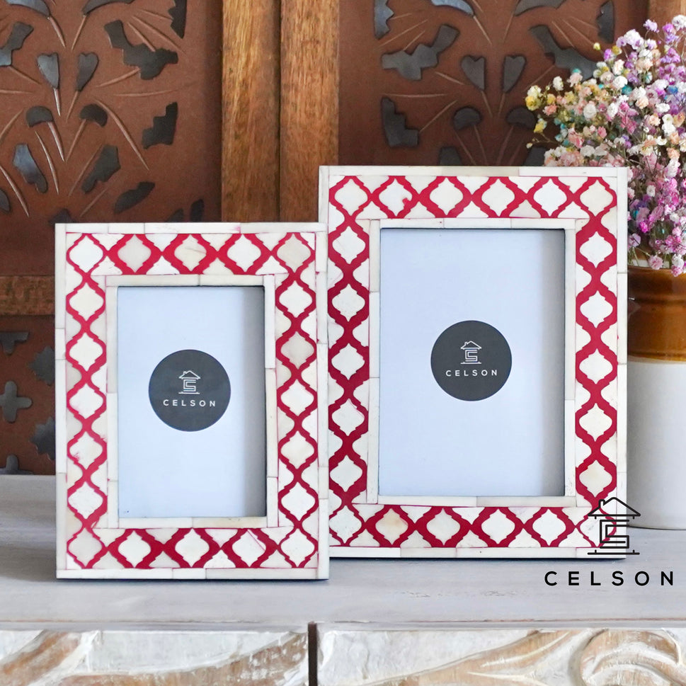 Ziva Bone Inlay Photo Frame