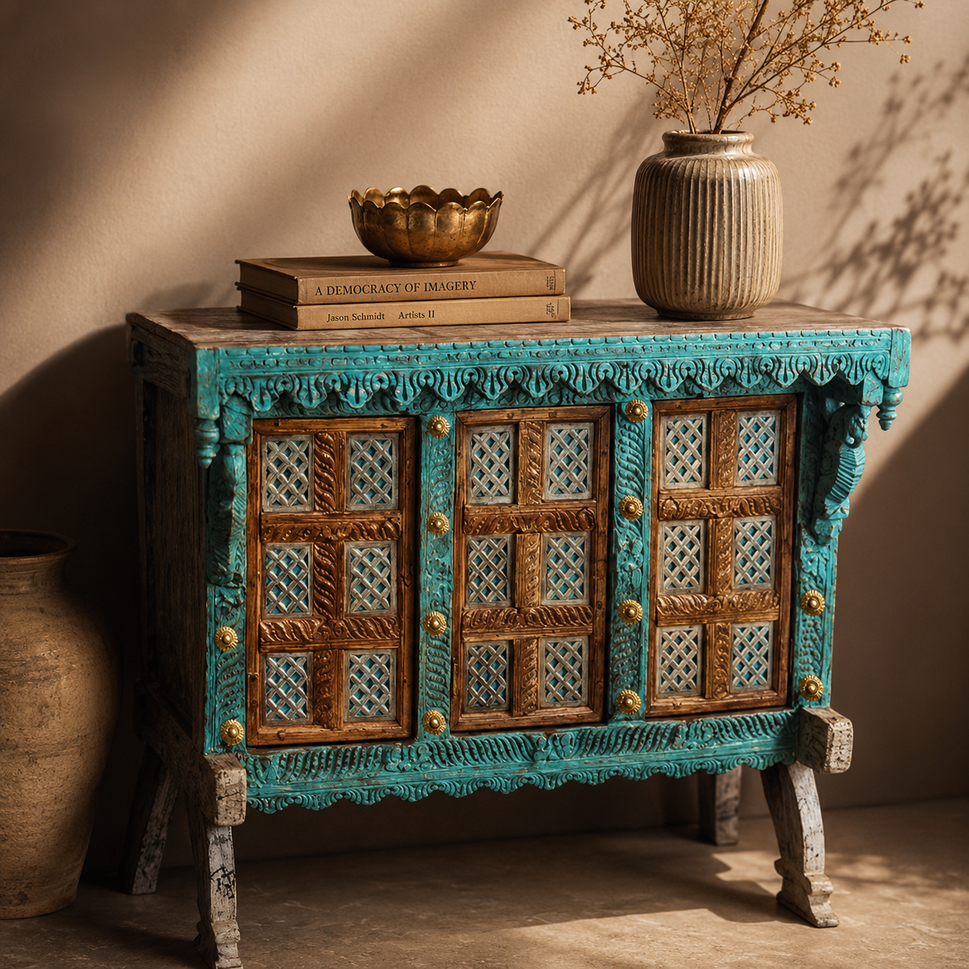 Donnis Damchiya Wooden Bar Cabinet