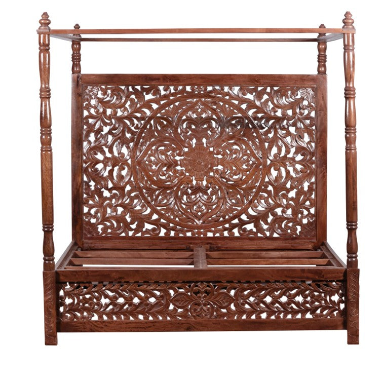 Natalie _Handcrafted Wooden Bed frame_King Size Bed_Handcarved Bed