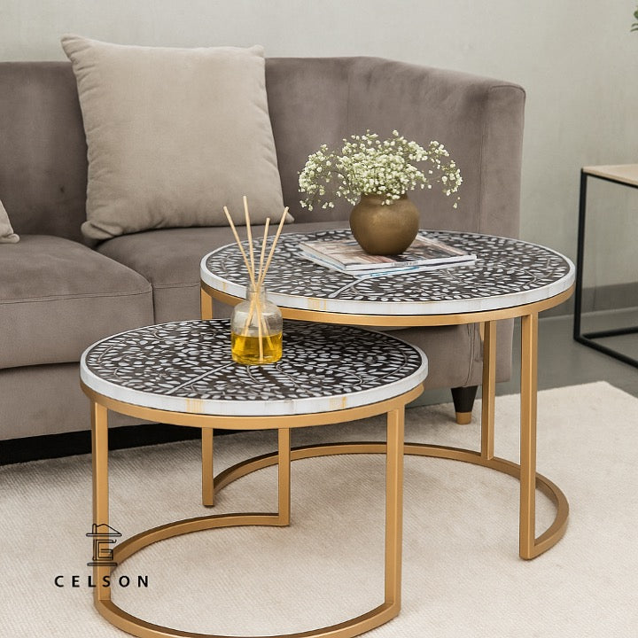 Veronica Mother of Pearl Inlay Nesting Coffee Table