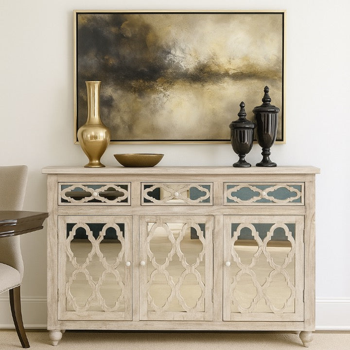 Lee Hand Carved Wooden Sideboard