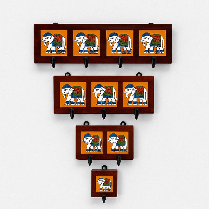 Mark Tile Wooden Wall Hanging Set of 4