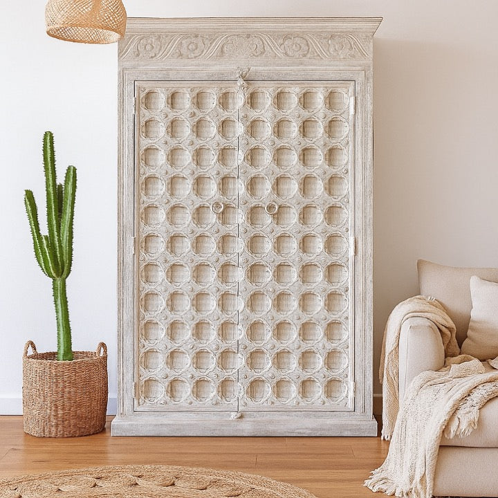 Victoria Hand Carved  Almirah