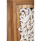 Switch Stone Carved Wooden Shoe Cabinet 3 image