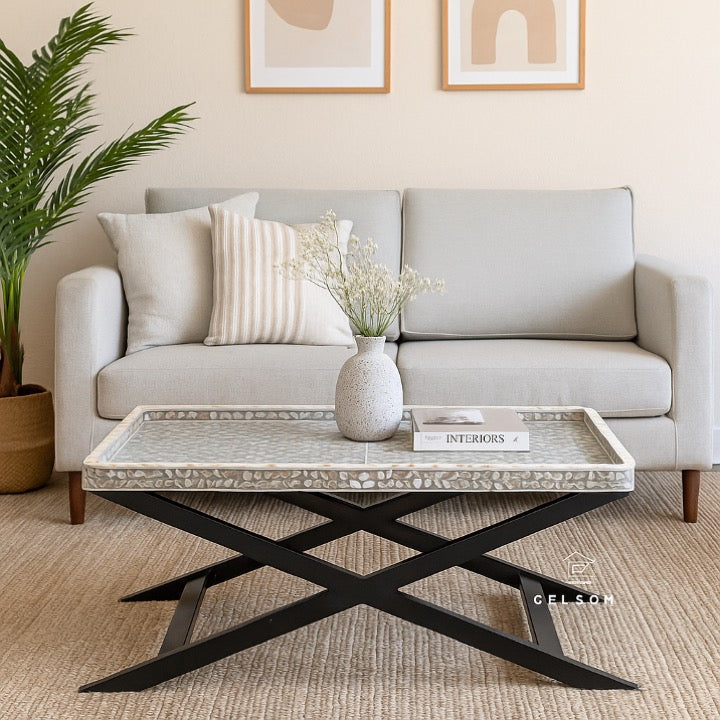 Uma Mother of Pearl Inlay Coffee Table