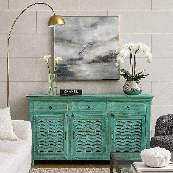 Storm Hand Carved Wooden Sideboard