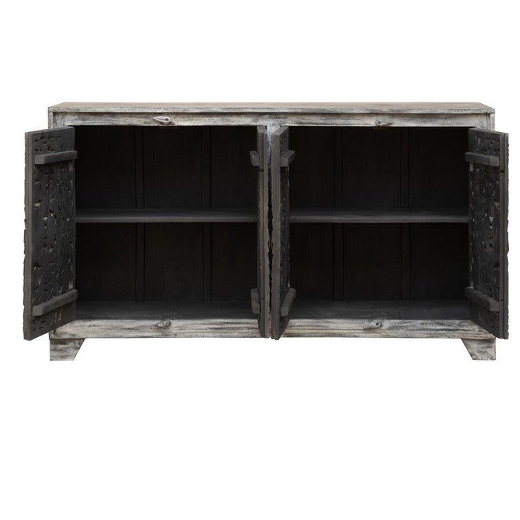 Heidi Hand Carved Wooden Sideboard