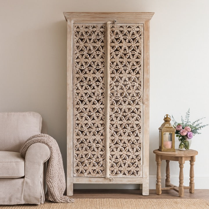 Niel Hand Carved Almirah