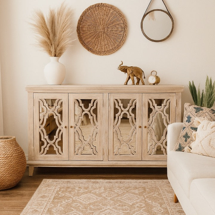 Kavin Hand Carved Side Board
