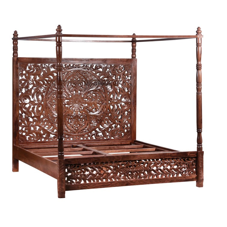 Natalie _Handcrafted Wooden Bed frame_King Size Bed_Handcarved Bed