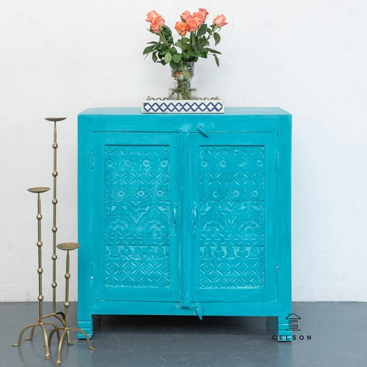 Nancy Carved Wooden Chest