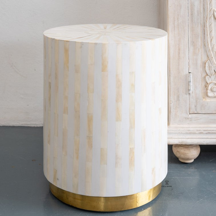 Javie Bone Inlay Stool
